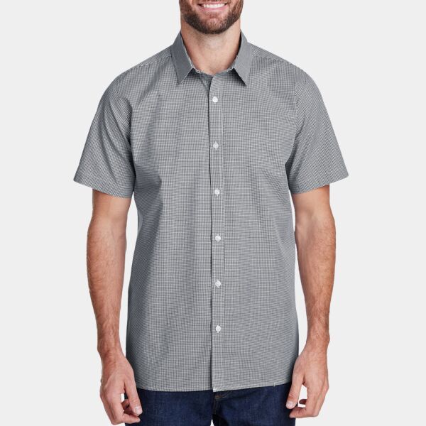 Men's Microcheck Gingham Cotton Shirt Thumbnail