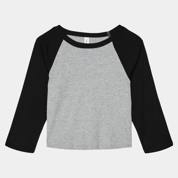 Women's Micro Rib 3/4 Raglan Baby Tee Thumbnail