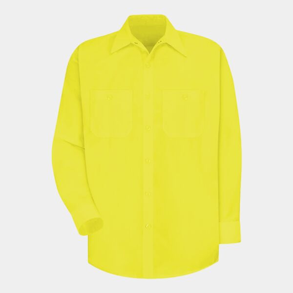 Men's Enhanced Visibility Long Sleeve Work Shirt Thumbnail