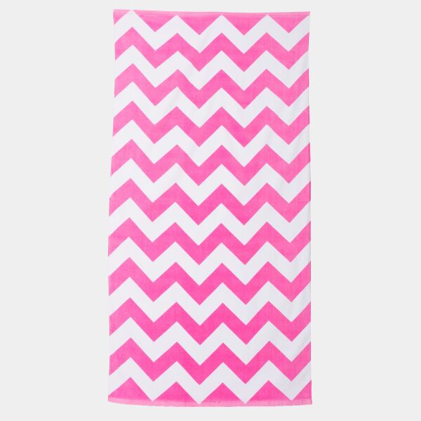 Chevron Velour Beach Towel Thumbnail