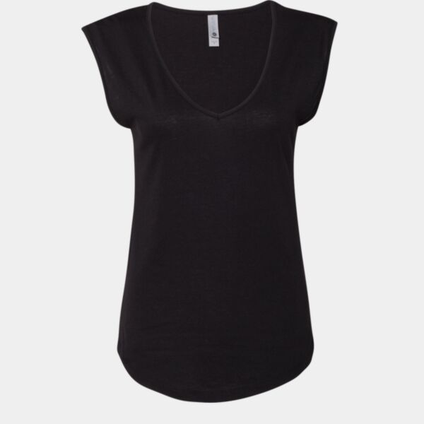 Women's Festival Sleeveless Deep V-Neck T-Shirt Thumbnail