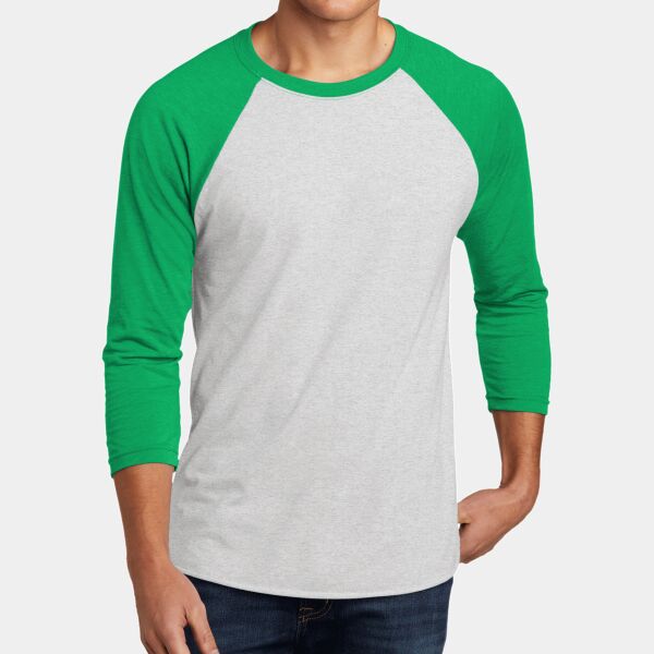 Adult Tri Blend 3/4 Sleeve Raglan Tee Thumbnail